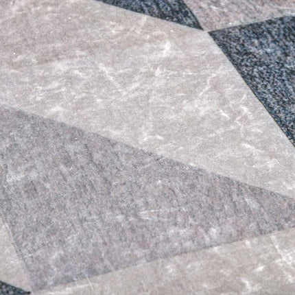 Modern Geometric Rug, 170x120 cm, Grey/Black/White