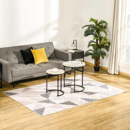 Geometric modern rug 230x160 cm for living room, grey/black/white