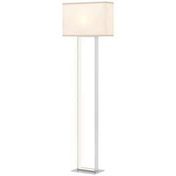 Modern Floor Lamp, Adjustable Brightness, Linen Shade