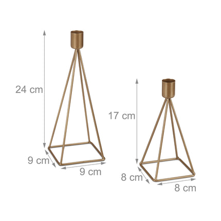 Modern candle holder, set of 2