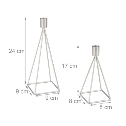 Modern candle holder, set of 2