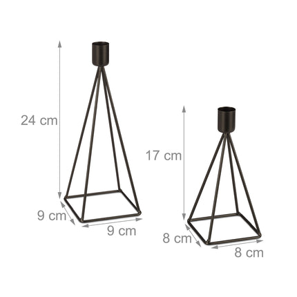 Modern candle holder, set of 2