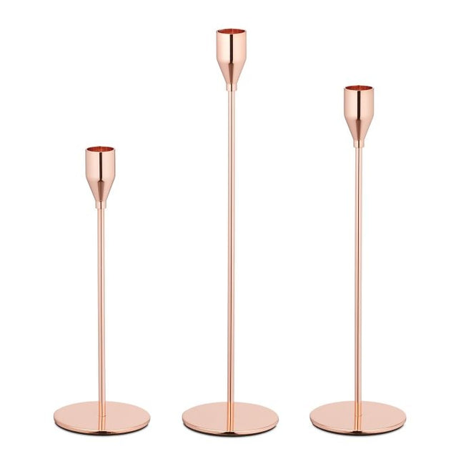 Modern candlesticks in a set of 3