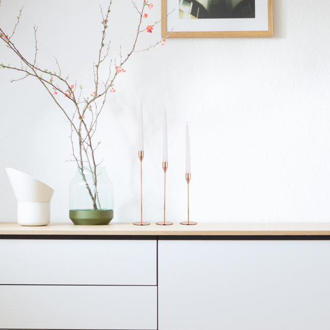Modern candlesticks in a set of 3
