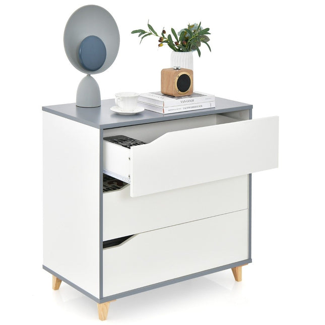Modern chest of drawers with drawers, sideboard drawer cabinet for bedroom and wardrobe, white