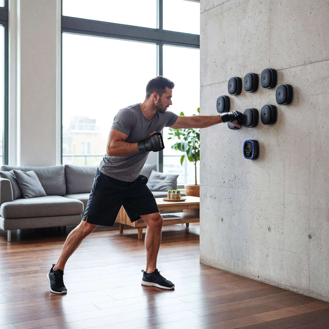 Modular Boxing Wall with Bluetooth & MMA Gloves