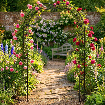 Modular Rose Arch, Metal Climbing Plant Support, 8-in-1
