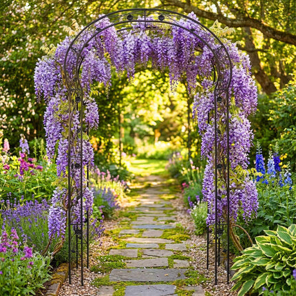 Modular Rose Arch, Metal Climbing Plant Support, 8-in-1