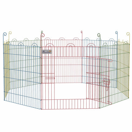 Modular Steel Puppy Playpen with Locking Door, Ø156x60 cm