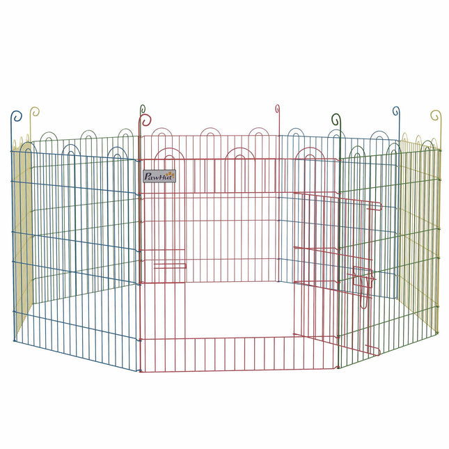 Modular Steel Puppy Playpen with Locking Door, Ø156x60 cm