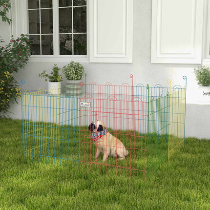 Modular Steel Puppy Playpen with Locking Door, Ø156x60 cm