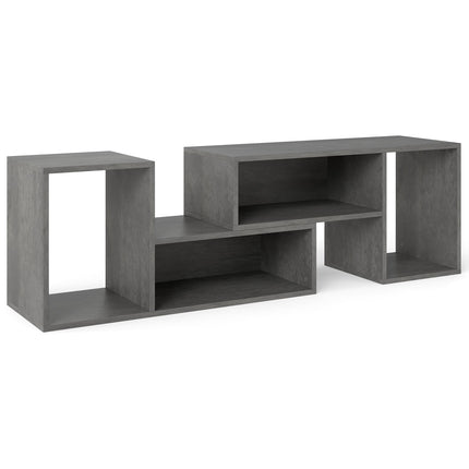 Modular TV Stand for 60" Screens, Gray, 2-Piece Set