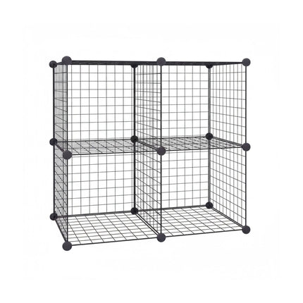 Modular Wire Cube Shelf Set – Metal Click-Fit Storage
