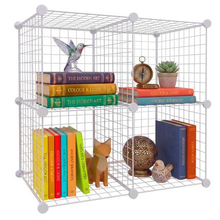 Modular Wire Cube Shelving, Metal, Click-Fit Storage
