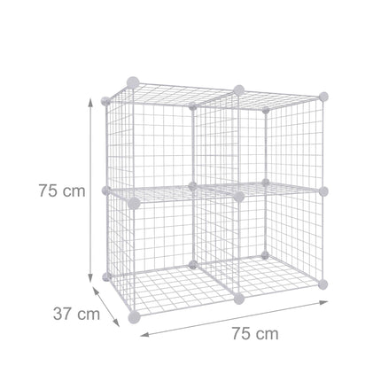 Modular Wire Cube Shelving, Metal, Click-Fit Storage
