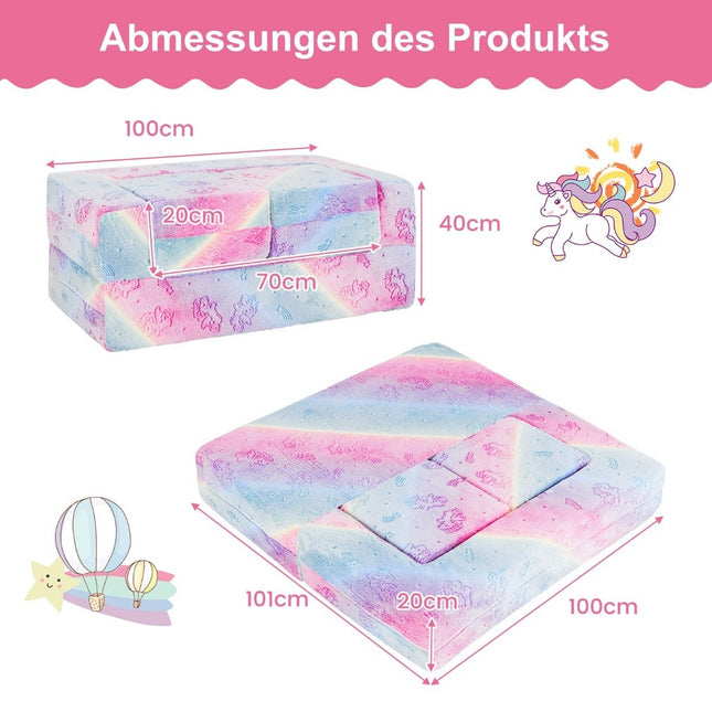 Modular children's sofa glow in the dark play sofa modular sofa unicorn
