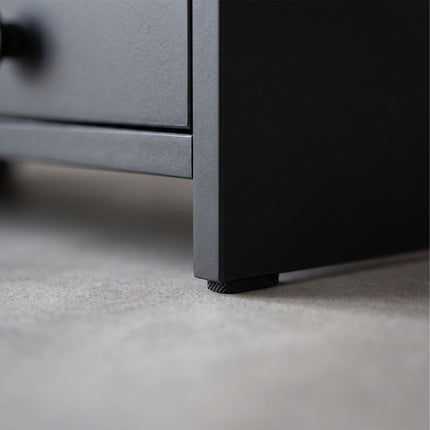 Monitor Riser with 2 Drawers, Black MDF, 47 cm