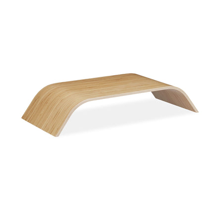 Monitor stand bamboo curved