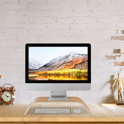 Monitor stand bamboo curved