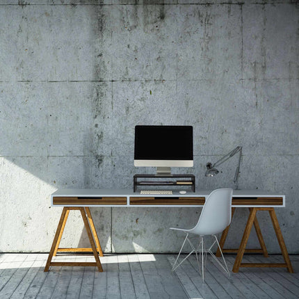 Monitor stand with extra shelf