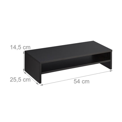 Monitor stand with extra shelf