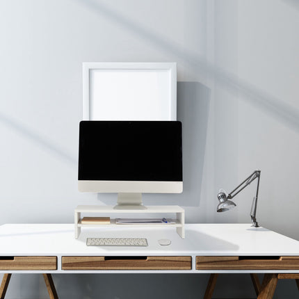 Monitor stand with extra shelf