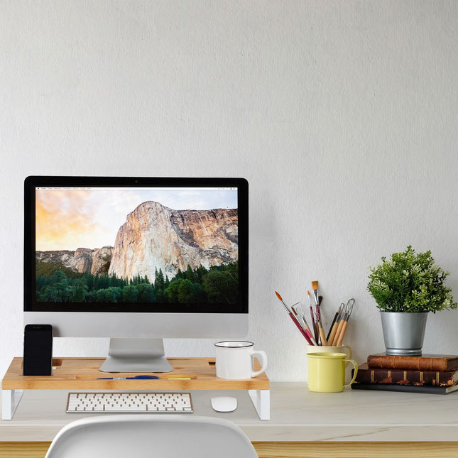 Monitor stand with table divider