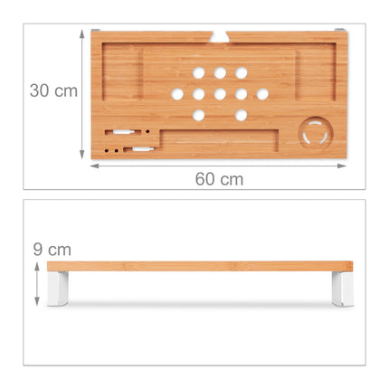 Monitor stand with table divider