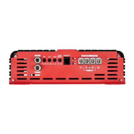 Monoblock Car Amplifier, 1500W RMS, Class D, Remote Bass