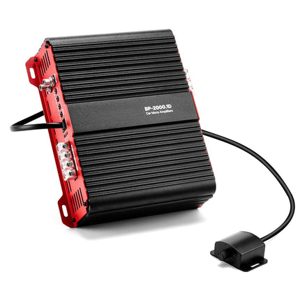 Monoblock Car Amplifier 2000W RMS, Class D, Remote Bass