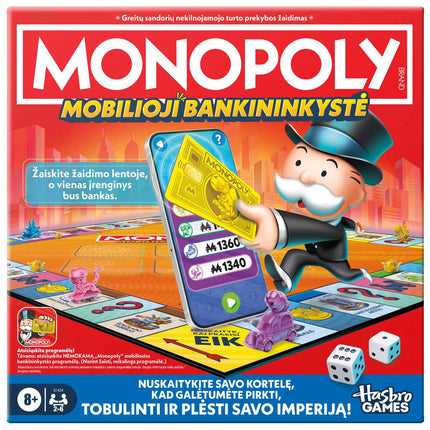 Monopoly Board Game with App Banking - Lithuanian Edition