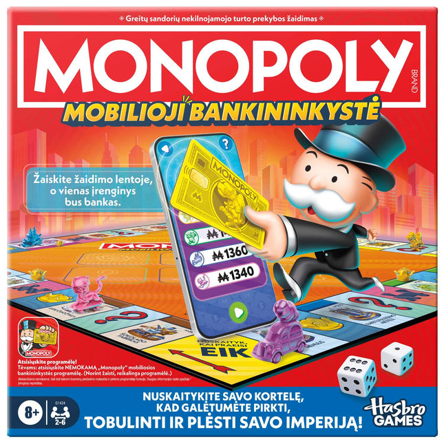 Monopoly Board Game with App Banking - Lithuanian Edition