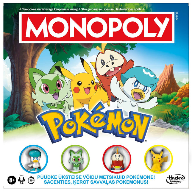 Monopoly Board Game with Pokémon in Estonian and Latvian