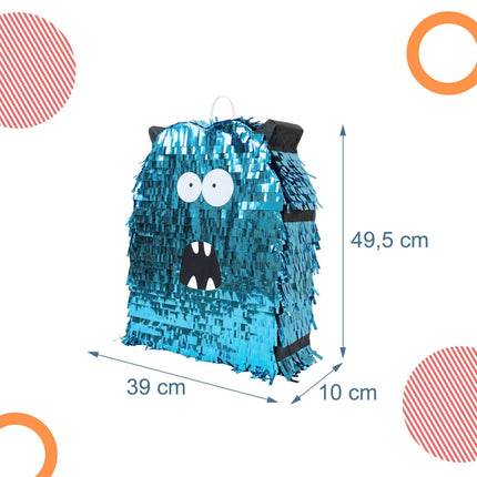 Monster Piñata With Stick and Eye Mask Set