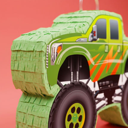Monster Truck Piñata Set – Stick And Blindfold Included