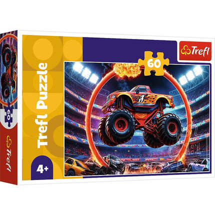 Monster Truck Puzzle, 60 Pieces for Kids' Fun and Learning