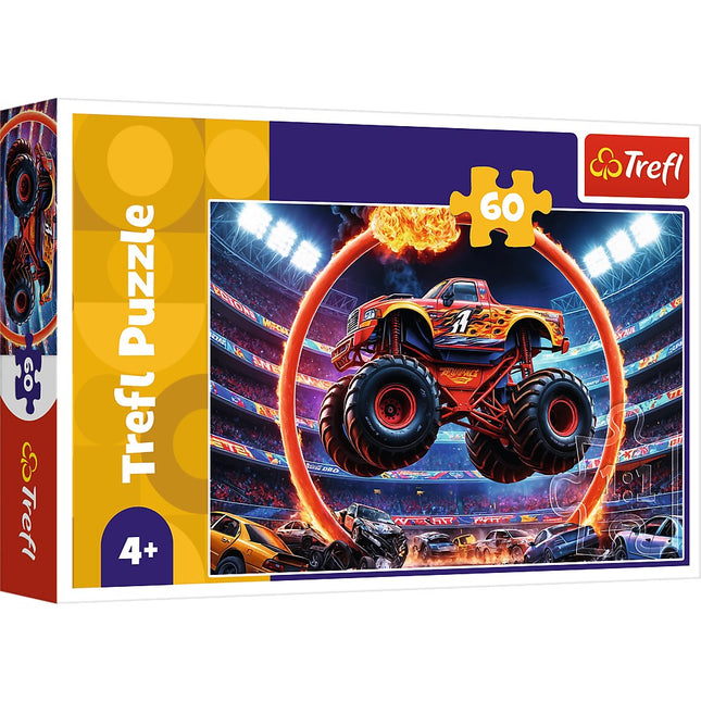 Monster Truck Puzzle, 60 Pieces for Kids' Fun and Learning