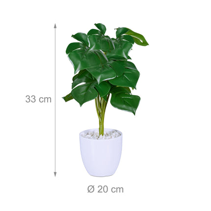 Monstera artificial plant set of 2