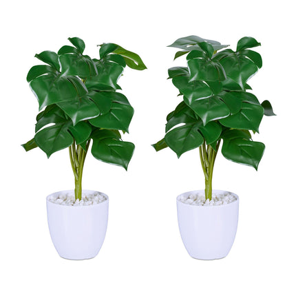 Monstera artificial plant set of 2
