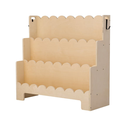 Montessori Bookshelf, 3-Tier Front-Facing, Hooks