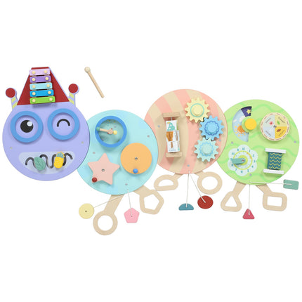 Montessori Busy Board – 7-in-1 Wall Toy, Xylophone, Gears, 108 cm