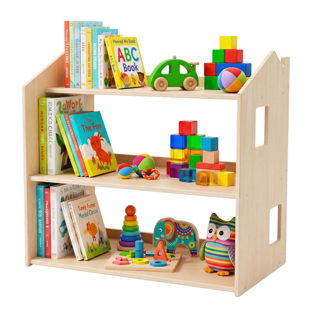 Montessori Children's Bookcase, House-Shaped Shelf