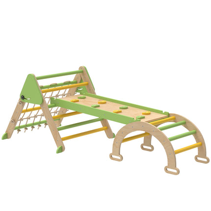 Montessori Indoor Climbing Set – 8-in-1 Triangle, Arch, Slide