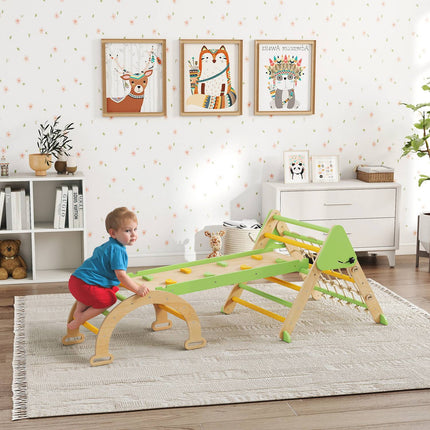 Montessori Indoor Climbing Set – 8-in-1 Triangle, Arch, Slide
