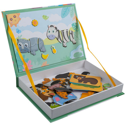 Montessori Magnetic Puzzle – African Animals, 47 Pieces