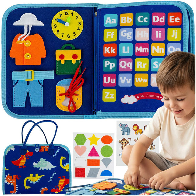 Montessori Sensory Book – 7-in-1 Learning Activities