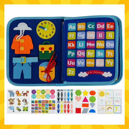 Montessori Sensory Book – 7-in-1 Learning Activities