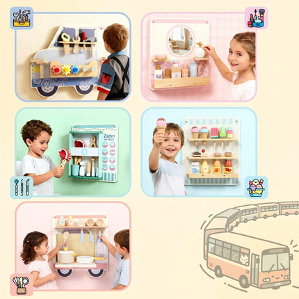 Montessori Truck Wall Busy Board, 163.8 cm, Age 3+