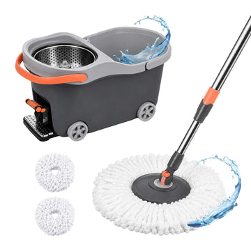Mop Set with Bucket, Wringer & 16L Capacity