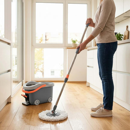 Mop Set with Bucket, Wringer & 16L Capacity